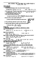 Đề cương ôn tập học kì I môn Toán 8 năm học 2015  2016